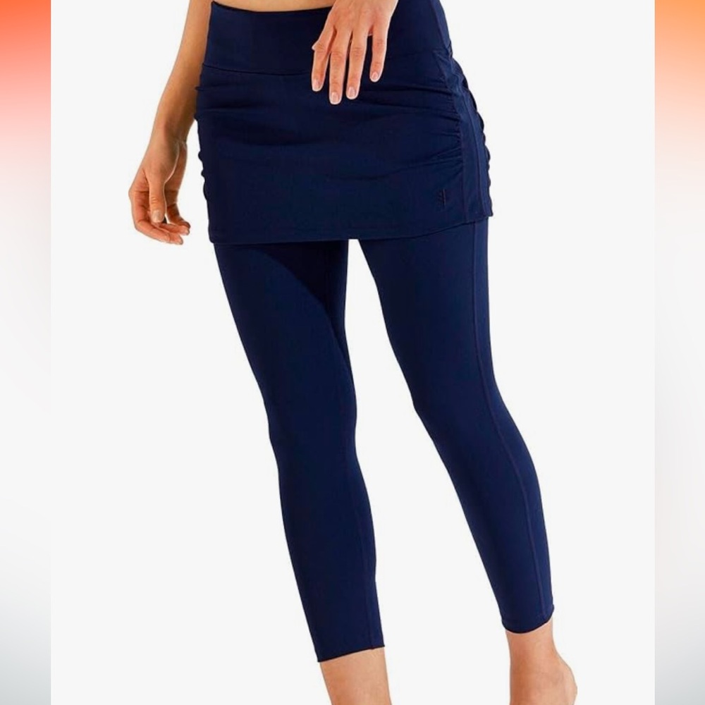Navy Coolibar UPF 50+ Women's Shorebreak Skirted Swim Tights - NWT